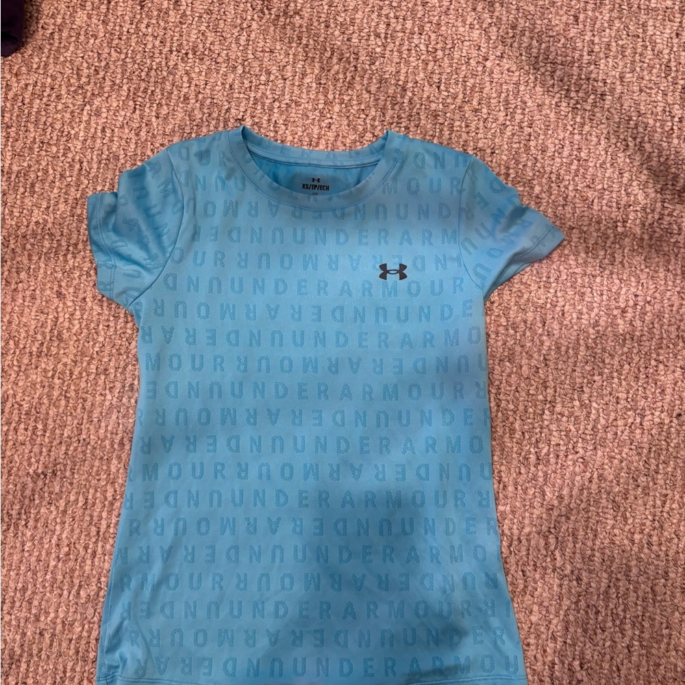 Under Armour Blue Girls' Short Sleeve Performance Tee